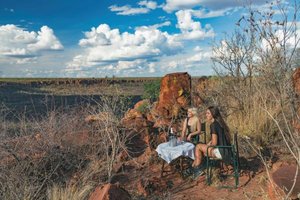 Picknick in der namibischen Landschaft