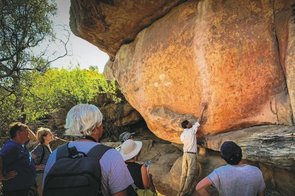 Ausflug zu Felsmalereien in den Zederbergen, Südafrika