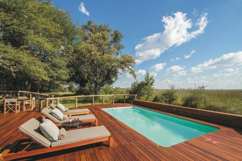 Poolbereich im Camp Moremi ©James Gifford